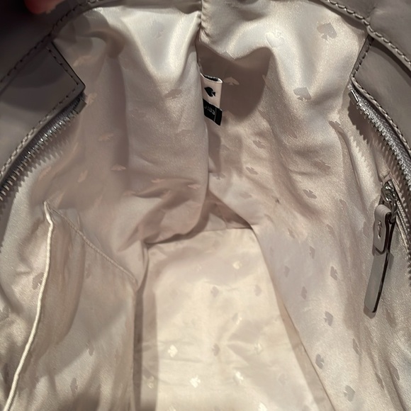 Kate Spade Janie Grayish Taupe Smooth Leather Tote EUC - Picture 11 of 13